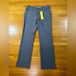 Lole Gray Stretch Athletic Tech-Lab Hiking Lifestyle Travel Golf Pants Size 10